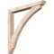 Ekena Millwork Thorton Slat Smooth Bracket w/ Offset Brace, Douglas Fir, 5 1/2"W x 46"D x 46"H BKT0604X46X46THR06SDF - alternate 1